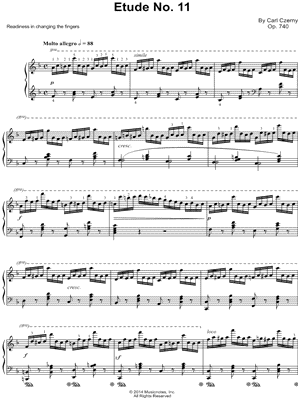 The Art of Finger Dexterity, Op. 740: Etude No. 11