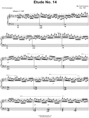 The Art of Finger Dexterity, Op. 740: Etude No. 14