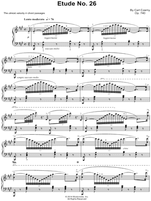 The Art of Finger Dexterity, Op. 740: Etude No. 26