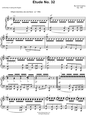 The Art of Finger Dexterity, Op. 740: Etude No. 32