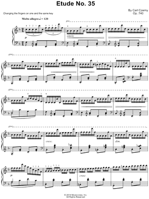 The Art of Finger Dexterity, Op. 740: Etude No. 35