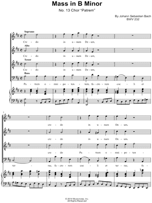 Mass in B Minor: I. Kyrie and Gloria: 13. Patrem