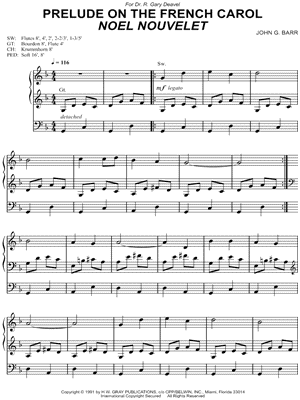 Prelude on the French Carol "Noel Nouvelet"