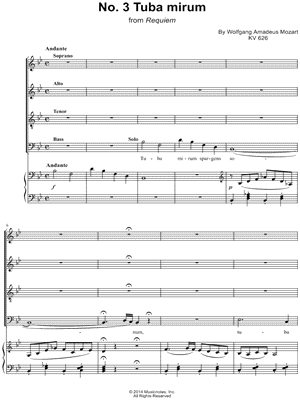 Requiem, K. 626: III: Sequentia: 2. Tuba mirum