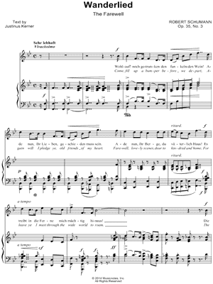 12 Gedichte, Op. 35: III. Wanderlied