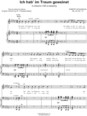 Ich hab' im Traum geweinet