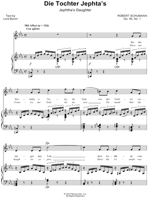 3 Gesänge, Op. 95: I. Die Tochter Jephta's