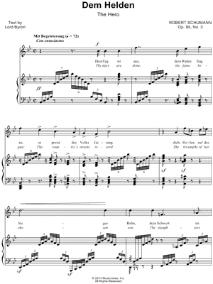 3 Gesänge, Op. 95: III. Dem Helden