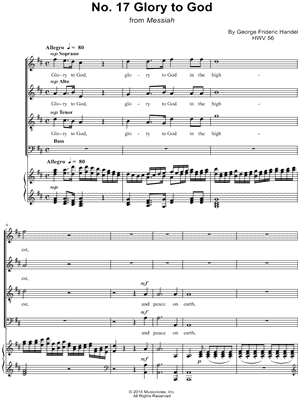 Messiah, No. 17: Glory To God