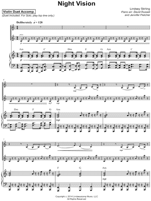 Night Vision - Violin Duet & Piano