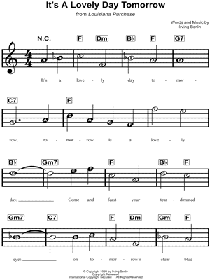 It's a Lovely Day Tomorrow