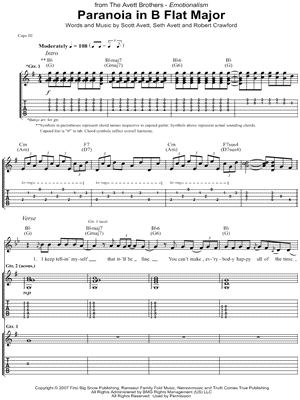 Paranoia In B Flat Major