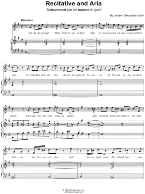 Recitative and Aria from Ich habe genug