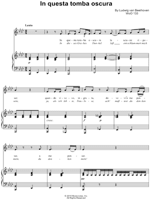 In questa tomba oscura, WoO 133