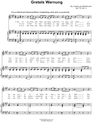 6 Gesänge, Op. 75: IV. Gretels Warnung