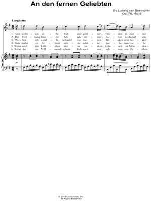 6 Gesänge, Op. 75: V. An den fernen Geliebten