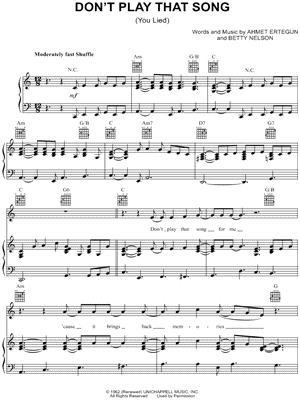 Don't Play That Song (You Lied)