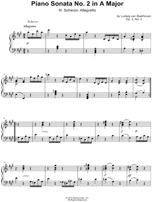 Piano Sonata No. 2 in A Major: III. Scherzo