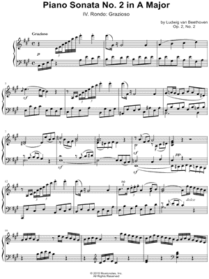 Piano Sonata No. 2 in A Major: IV. Rondo: Grazioso