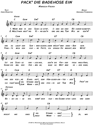 Pack' die Badehose ein