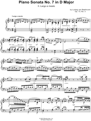 Piano Sonata No. 7 in D Major: II. Largo e mesto