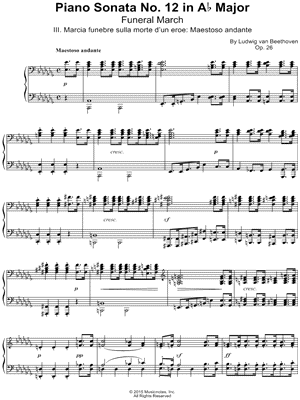Piano Sonata No. 12 in Ab Major, Op. 26 "Funeral March": III. Marcia funebre sulla morte d'un eroe: Maestoso andante