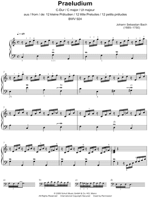 Praeludium in C Major, BWV 924