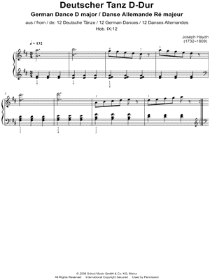 German Dance in D Major, Hob. IX: 12