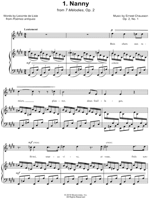 7 Mélodies, Op. 2: I. Nanny