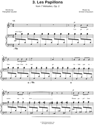 7 Mélodies, Op. 2: III. Les papillons