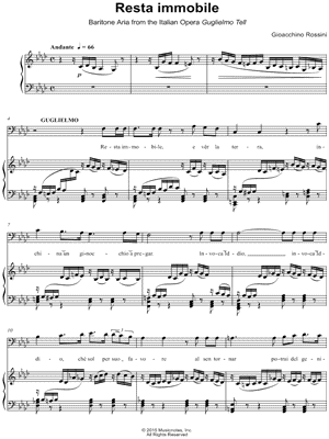 Resta immobile, from Guglielmo Tell