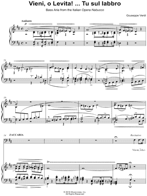 Nabucco: Act II - "Vieni, o Levita! ... Tu sul labbro"