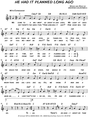 He Had It Planned Long Ago