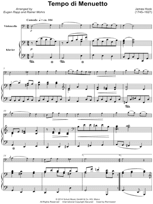 Tempo di Menuetto - Cello & Piano