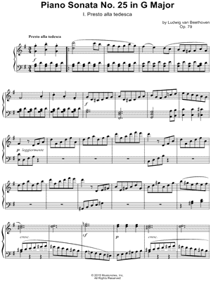 Piano Sonata No. 25 in G Major: I. Presto alla tedesca