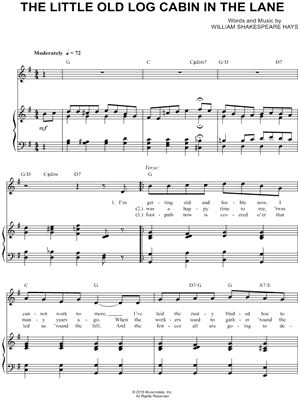 The Little Old Log Cabin in the Lane