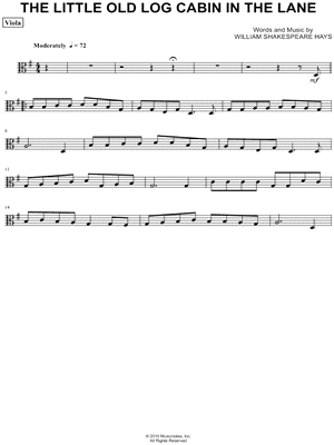 The Little Old Log Cabin in the Lane - Viola