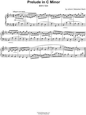 Prelude in C Minor, BWV 934