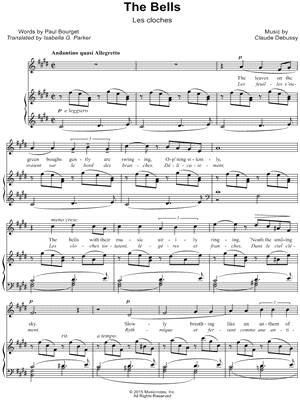 2 Romances, L. 79: II. The Bells (Les cloches)