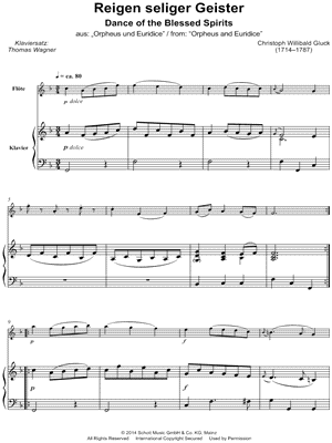 Dance of the Blessed Spirits - Flute & Piano