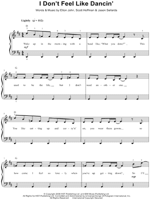 I Don't Feel like Dancin'