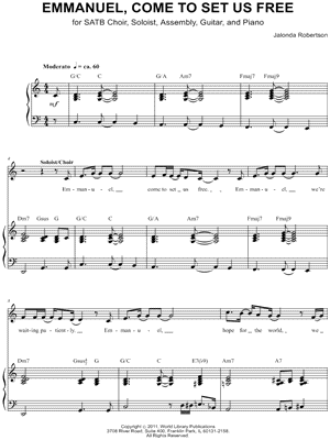 Emmanuel, Come to Set Us Free