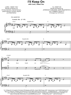 I'll Keep On (with Lord, I Need You)