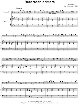 Recercada primera - Cello & Piano