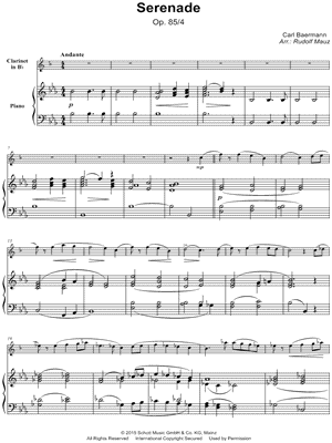 Serenade, Op. 85, No. 4 - Clarinet & Piano