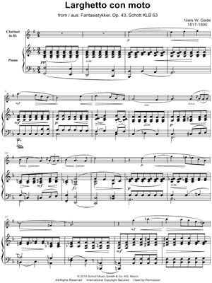 4 Fantasiestücke, Op. 43: I. Larghetto con moto - Clarinet & Piano