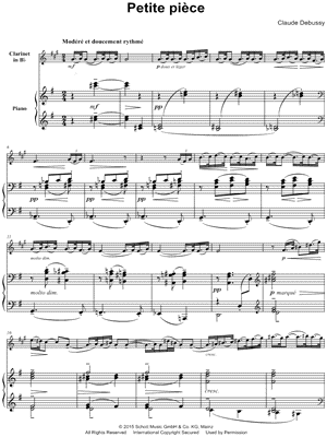 Petite pièce - Clarinet & Piano