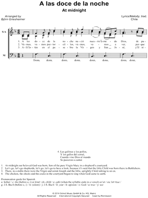 A las doce de la noche