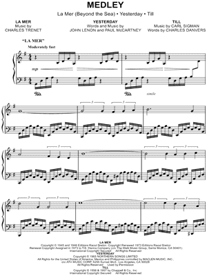 Medley: La Mer (Beyond the Sea) / Yesterday / Till