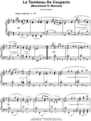 Le Tombeau de Couperin: Menuet